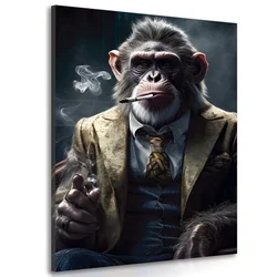 Slika živalski gangster šimpanz - 40x60