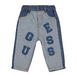 Guess Jeans hlače N6RA04 D7070 Modra Regular Fit
