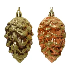 Dekordom dekoracija - hanging pinecone 9cm 028705 - gold - kmg ( 045630 )