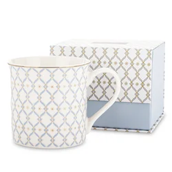 Porcelanasta skodelica, bela, modra