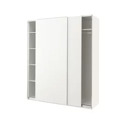 PAX / HASVIK Garderober, bela/bela, 200x66x236 cm