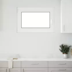Prozor za podrum RISOR 90 x 50 cm PVC i staklo Bijela
