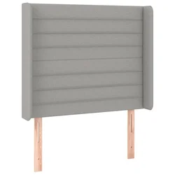 Uzglavlje s ušima svjetlosivo 103x16x118/128 cm od tkanine