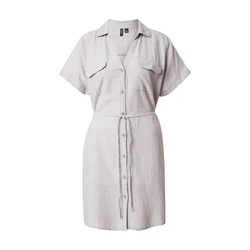 VERO MODA Dolga srajca VMLINN svetlo siva