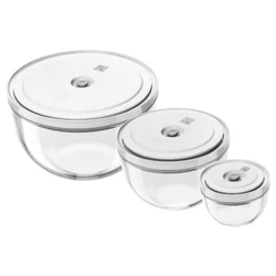 Set of 3 vacuum bowls, made from glass, FRESH & SAVE - Zwilling