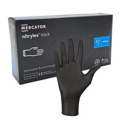 Mercator medical jednokratne rukavice od nitrila nitrylex black veličina m ( rd301040m )