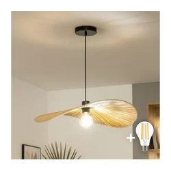 Brilagi - LED luster na sajli CERIA BOHO 1xE27/40W/230V, prečnik 60 cm, rafija