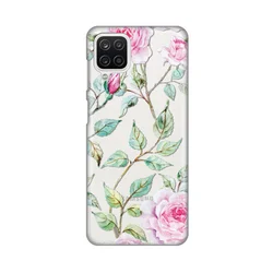 Silikonska maska za Samsung A125F Galaxy A12 Gentle Roses Pattern Print Skin providna
