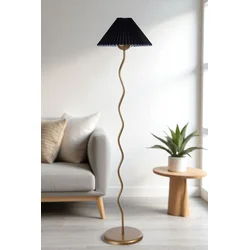 Podna lampa Eva, Crna