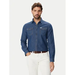 Guess Jeans srajca M6BH02 D2069 Modra Regular Fit