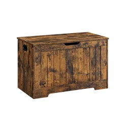 Songmics Skrinja za igrače 76x48x40 cm rjava