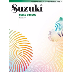 SUZUKI:CELLO SCHOOL 9 CELLO PART & PIANO ACCOMPANIMENT