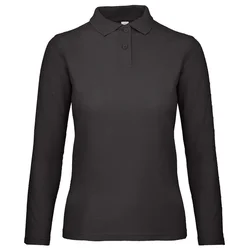 MAJICA DUGI RUKAVI POLO B&C ID.001 LSL/WOMEN 180G CRNA L