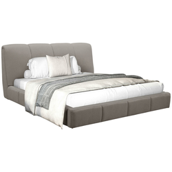 Livetastic OBLAZINJENA POSTELJA 181 cm  x 201 cm , les, kovina, umetna masa, tekstil bež