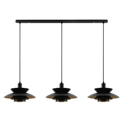 Rea Light Artemis S -3 HN8452S-3-B/G Visilica, E27, 3x60W, O30cm, Crno-zlatna