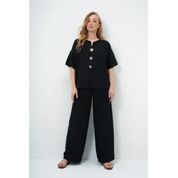 Trend Alacati Stili Ženski komplet bluza i pantalone Alc-X14122, Crni