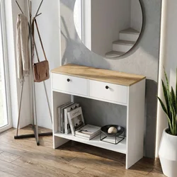Hanah Home komoda Modera, 90 cm, hrast Sapphire / bela