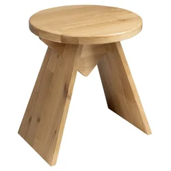 SAPHO Elegantna Okrogla Stolička iz Naravnega Hrasta o 36x41cm ASTYLE