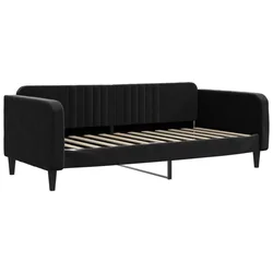 Vidaxl Raztegljiva postelja črna 90x200 cm žamet