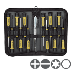 Proxxon 13-delni set MICRO odvijača i pincetom u torbici P22720