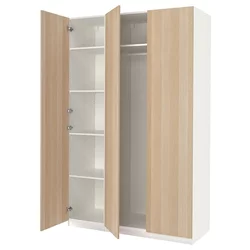 PAX / FORSAND Kombinacija garderobera, bela/belo b. im. hrastovine, 150x60x236 cm