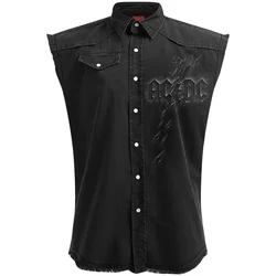 AC/DC Back In Black Torn (Back Print) Black M Majica