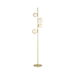 Ideal Lux - LED stojeća lampa PERLAGE 4xG9/3W/230V zlatna/zadimljena