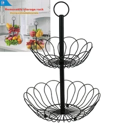 BAROK KORPA METALNA 2 SPRATA BLACK 28*43cm
