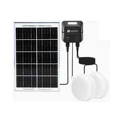 Aigostar - LED solarna svetiljka 2xLED/35W/12V 6000 mAh 6500K prečnik 16,8 cm