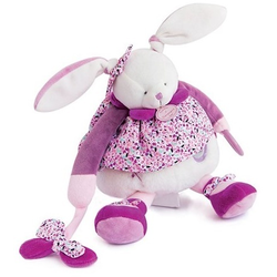 Doudou Plišasta igrača roza zajček 30 cm