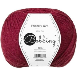 Bobbiny Friendly Yarn Wine Red Pletilna preja