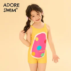Adoreswim Jednodelni kupaći kostim za devojčice, Žuti