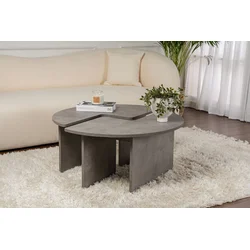 Hanah Home Klub sto Moira, O90x41cm, Sivi