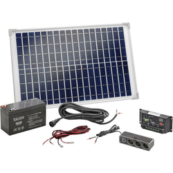 Esotec Solarni komplet Esotec 120005, 20 Wp, s akumulatorom, priključnim kabelom i regulatorom punjenja