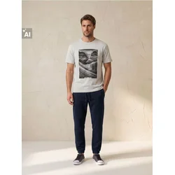 Sinsay - Pamučna comfort majica sa motivom pejzaža - nude