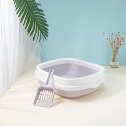 Toalet za mačke Removable Cat Box Ljubičasti 48x40x14 cm