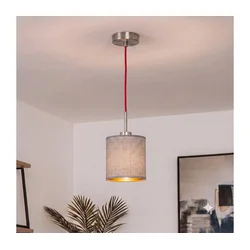 Brilagi - LED luster na sajli NUBILA 1xE27/60W/230V prečnik 14 cm crvena/siva