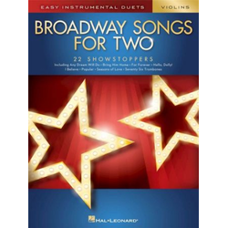 BROADWAY SONGS FOR TWO EASY DUETS VIOLINS