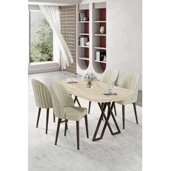 Hanah Home Trpezarijski set, 5 komada, Svetlozeleni