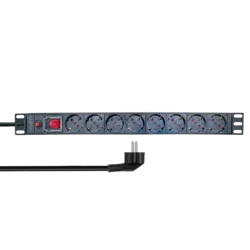 Logilink PDU 8 x šuko, prenaponska zaštita, prekidač, 1.8m