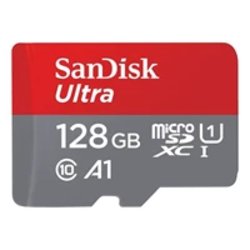 FLASH  SDXC-Micro 128GB Sandisk - 120MB/s Ultra A1 C10 UHS-1 (SDSQUA4-128G-GN6MA) + adapter