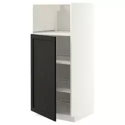METOD Visoki element za ugradne uređaje, bela/Lerhyttan crno bajcovano, 60x60x140 cm
