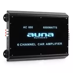 AUNA auto pojačalo 6-KANALNO S LED SVJETLIMA W2-AC600