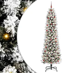Umjetno božićno drvce Bijelo 240 cm PVC i Metal i Plastika
