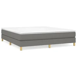 Vidaxl Posteljni okvir z vzmetmi temno siv 160x200 cm blago