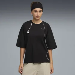 PUMA HER Oversized Tee Women, Clothing, Black, S
