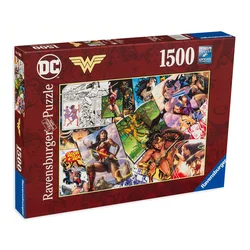 Ravensburger - Puzzle DC Comics: Kolaž Čudežne ženske - 1 500 kosov