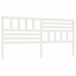 Vidaxl Posteljno vzglavje belo 206x4x100 cm trdna borovina