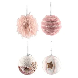 Festa icy foam novogodišnja kugla svetlo roze 8cm 4k ( 780157 )