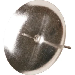 Šipa za sveče - srebrna, premer 6,1 cm - 20 kosov